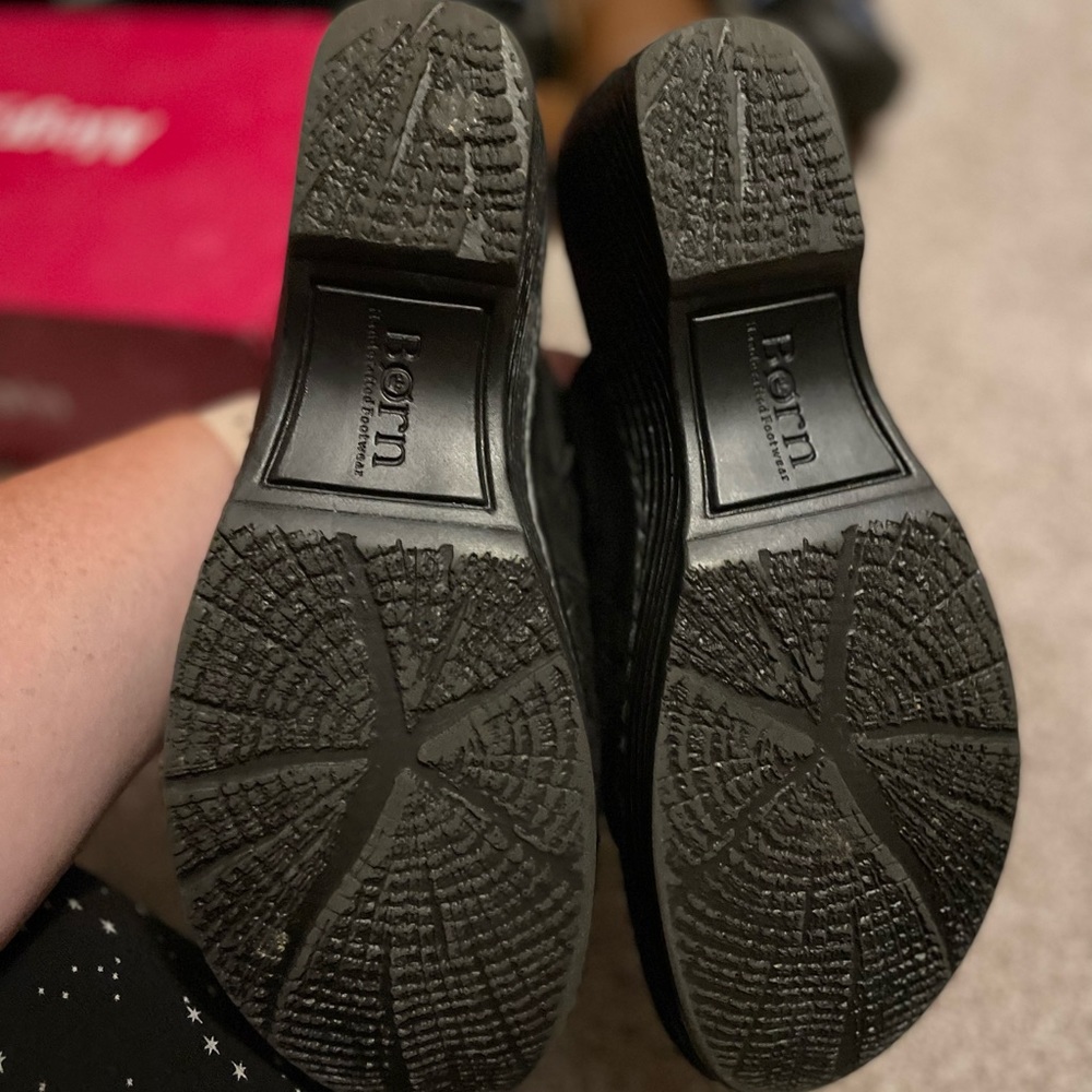 Born Black Woven Leather Mule Slides 9 - Picture 6 of 6